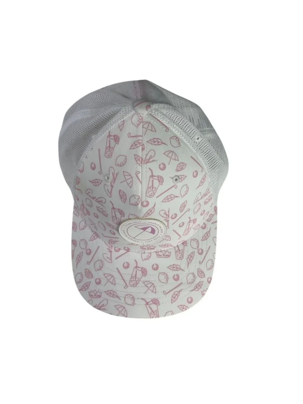 Puma Arnold Palmer Golf Baseball Hat Cap Pink White Adjustable Snap Closure